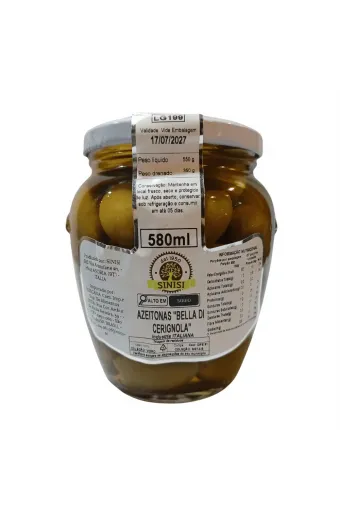 Azeitona Bella de Cerignola Italiana Sinisi 550g